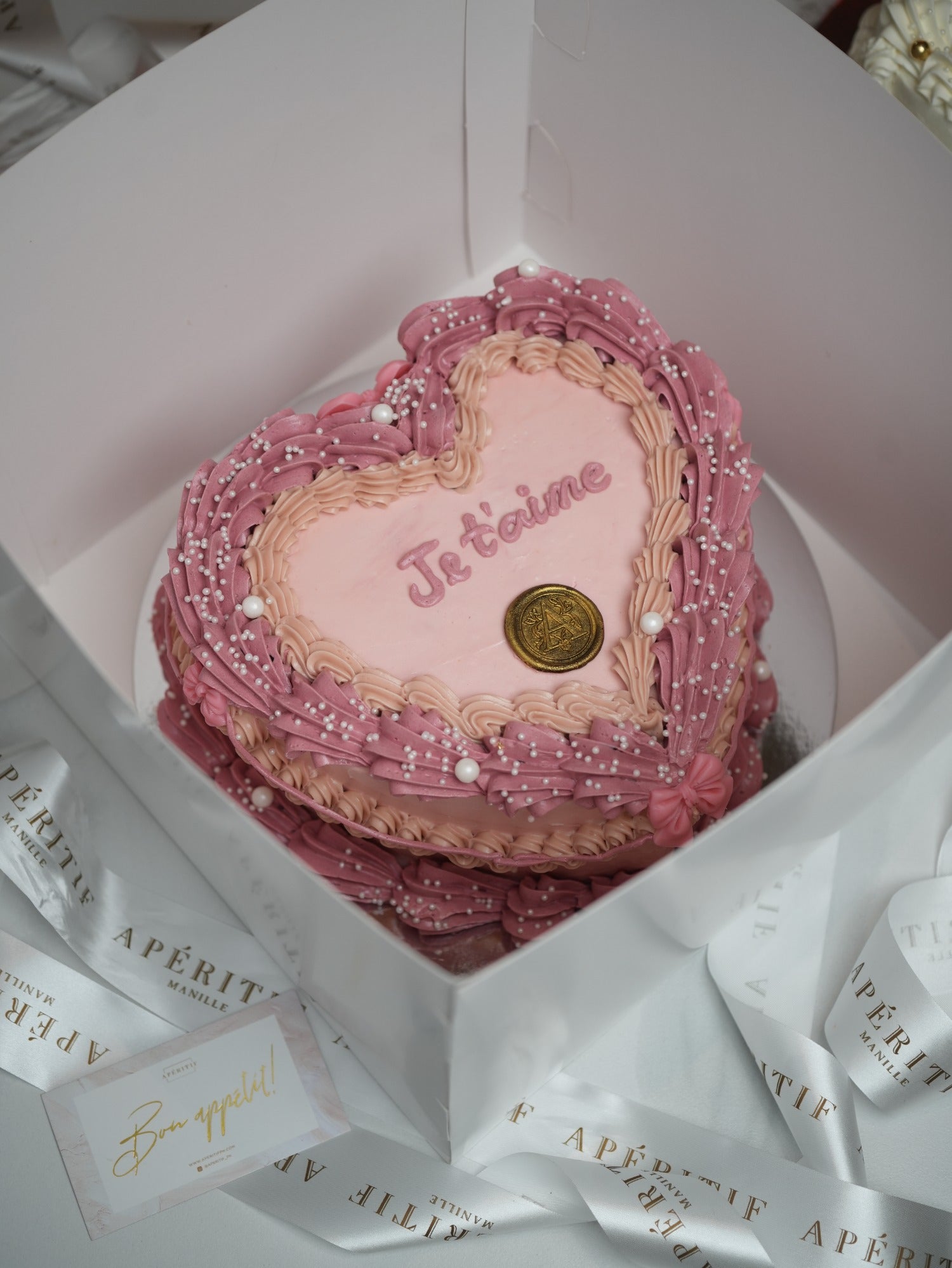 Strawberry Swiss Heart Cake