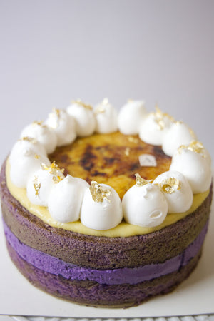 Ube Creme Brûlée Whole Cake - 8 inches (LEAD TIME: 1  Day)